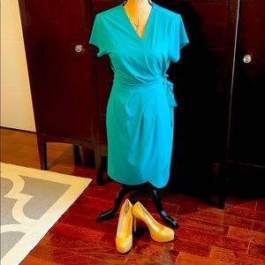 NWOT Teal Banana Republic Wrap Dress